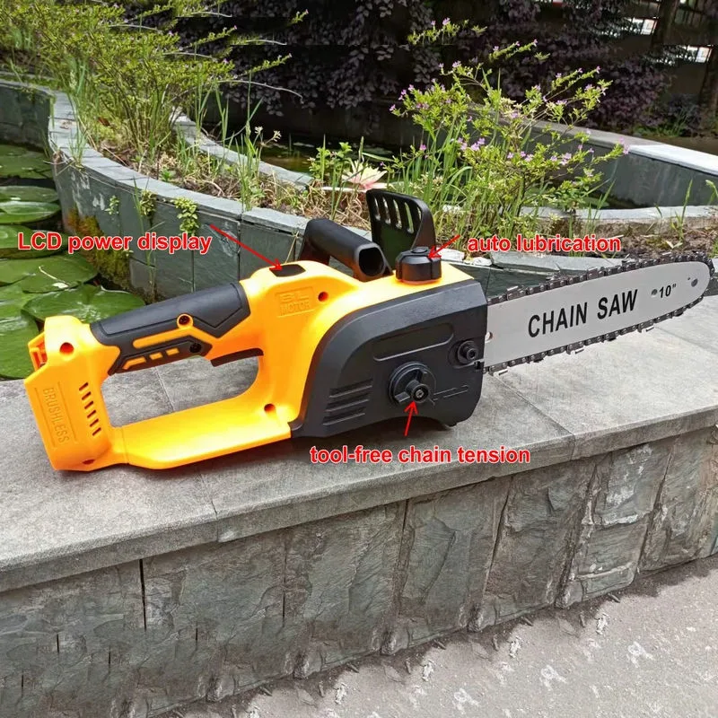 New Arrival Upgraded Brushless 10"/12" Battery Power Cordless Chain Saw